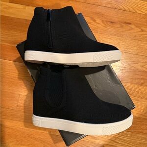 Torrid Black Stretch Knit Sneaker Wedge